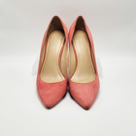 Pour La Victoire Suede Pointed Toe Stacked Heels - Picture 5 of 13